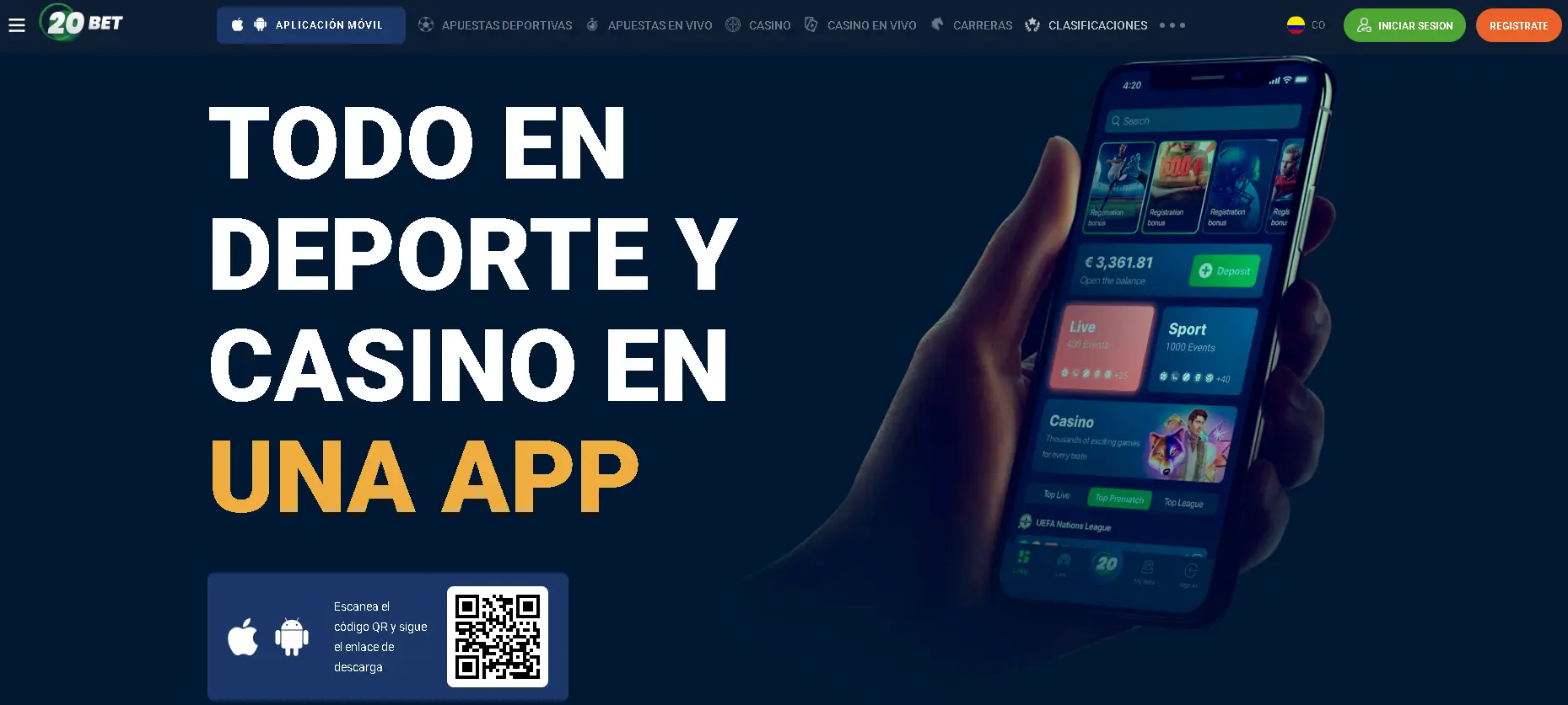 Acceso móvil en 20Bet: juega donde quieras, cuando quieras