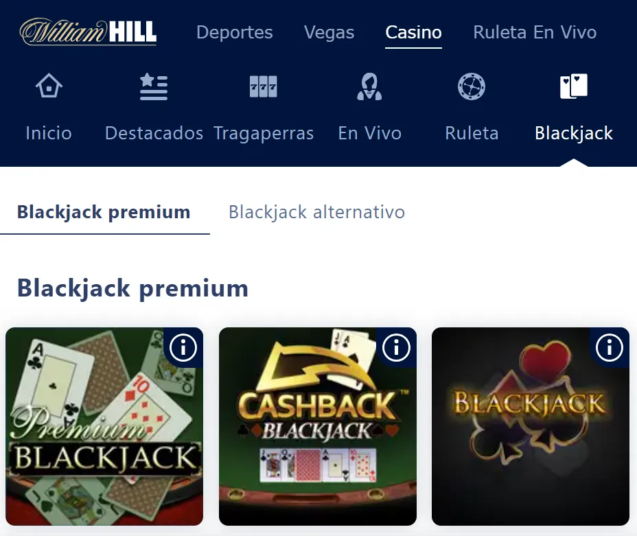 blackjack williamhill