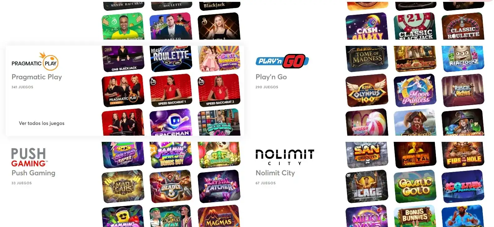 Variedad de proveedores de Bitcasino bitcoin casinos colombia proveedores