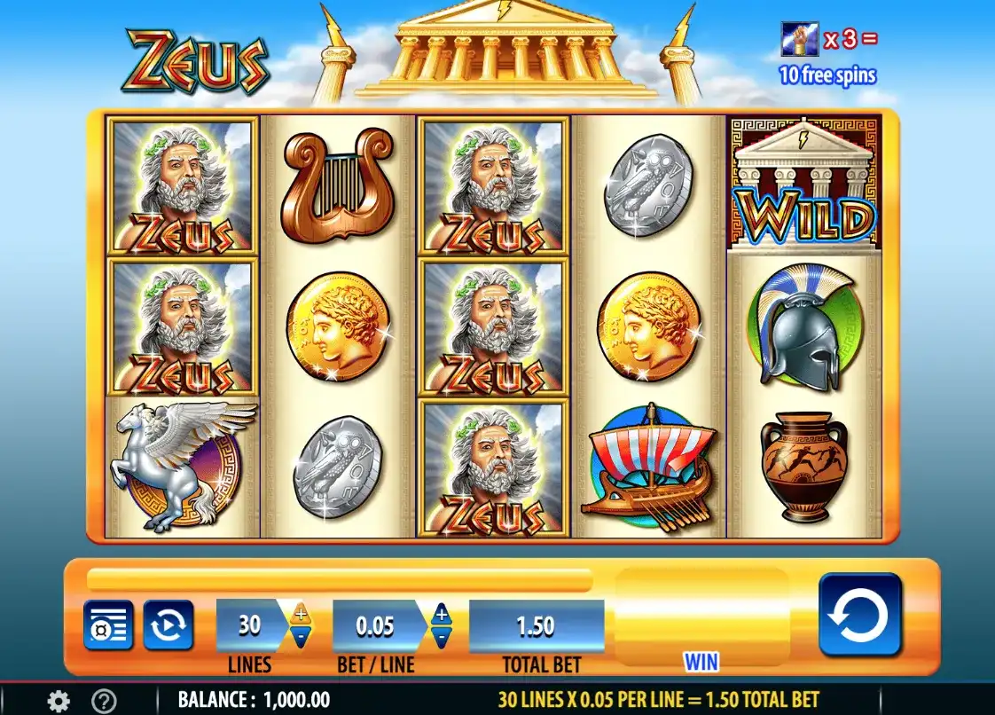 Zeus tragamonedas