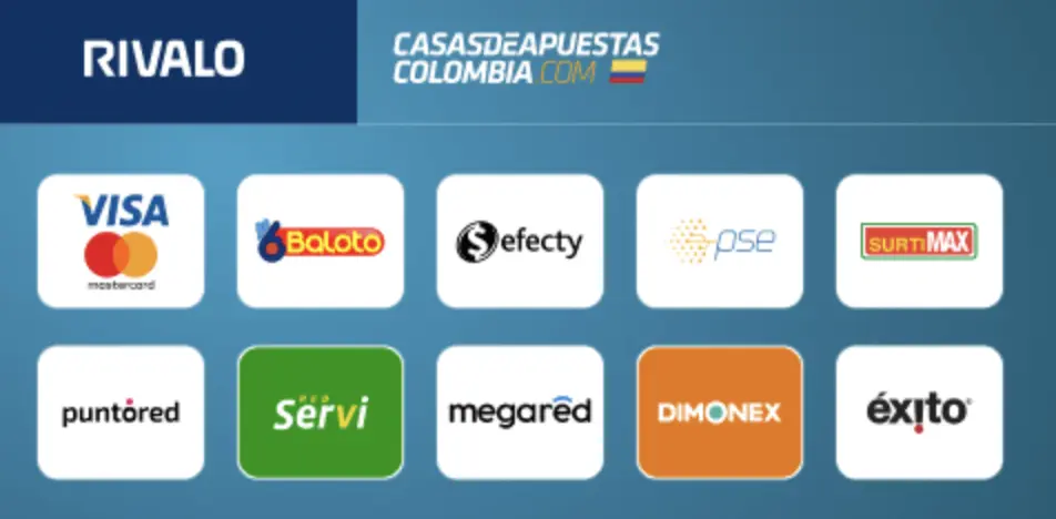 Métodos pago Rivalo