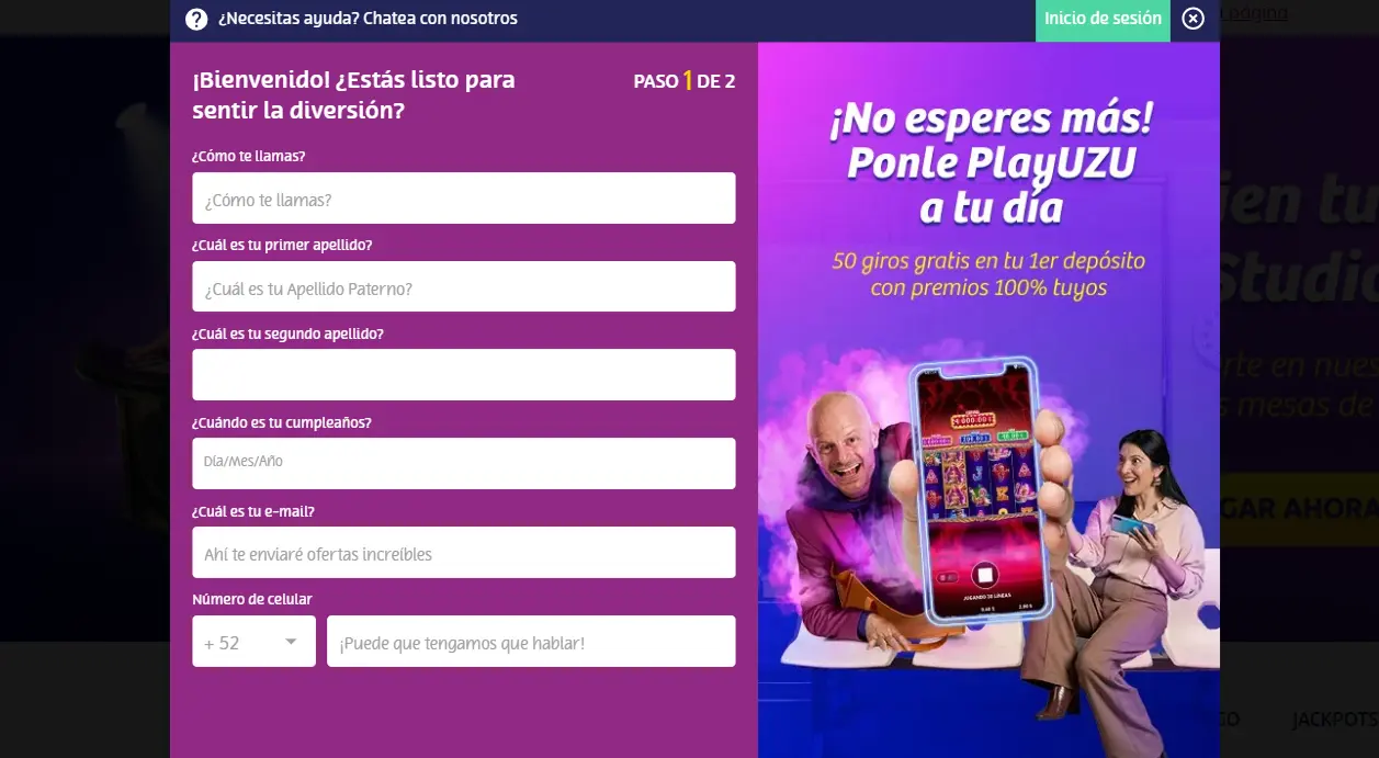 Completa los datos que se te piden formulario registro