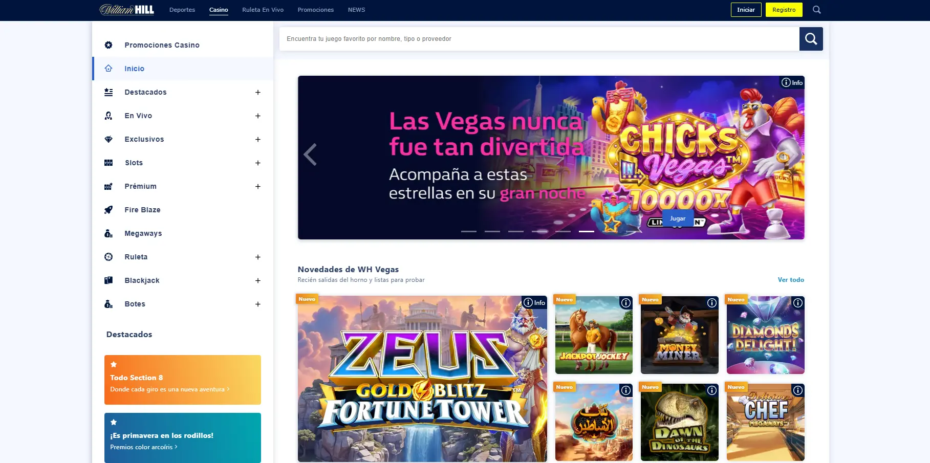 Bonos en el casino William Hill
